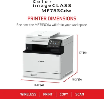 Color imageCLASS MF753Cdw All in One Duplex Wireless Laser Printer