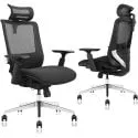 SM6 Adjustable Lumbar Ergonomic Office Chair with Headrest