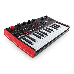 AKAI Professional MPK Mini Play MK3 - MIDI Keyboard Controller with Built in Speaker