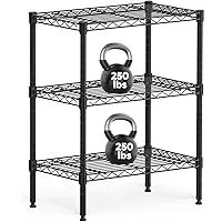 13.8" x 23.6" x 30" 3-Tier Metal Storage Shelving Unit