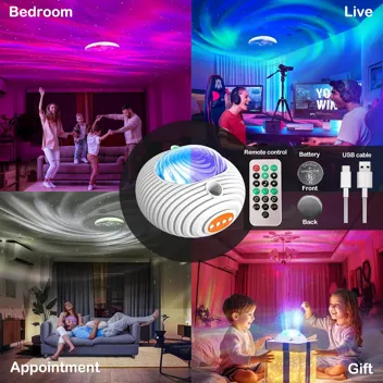 yoostooper Double Effect Bluetooth Star & Galaxy Projector