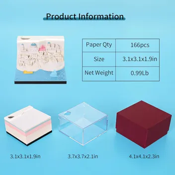 MACTANO 3D Art Calendar Memo Pad 2024, Creative Time piece Calendar Sakura Tree Rip Away Paper Carving Sticky DIY Note Pink