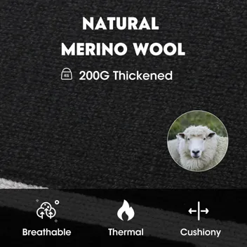 Freehill 5000mAh Combed Cotton & Merino Wool Heated Socks