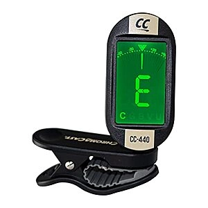 ChromaCast 440 Series Vanilla Cream Clip-on Guitar Tuner w/ Prime