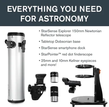 StarSense Explorer 150mm Tabletop Dobsonian Smartphone App-Enabled Telescope