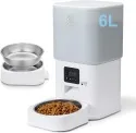 Veehoo Automatic Cat Feeder - 6L Automatic Dog Feeder with Stainless Steel Bowl