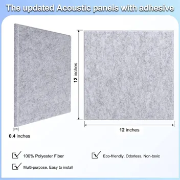 Dmsky 12"x10"x0.4" Hexagon Acoustic Panels