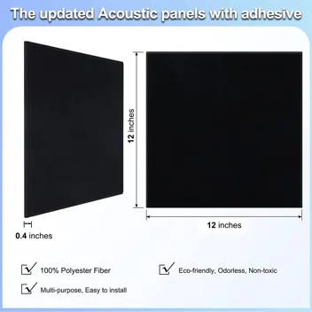 Dmsky 12"x10"x0.4" Hexagon Acoustic Panels