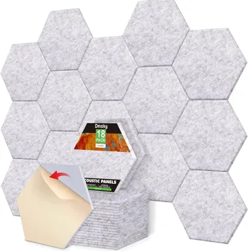 Dmsky 12"x10"x0.4" Hexagon Acoustic Panels