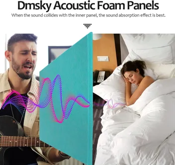 Dmsky 12"x10"x0.4" Hexagon Acoustic Panels