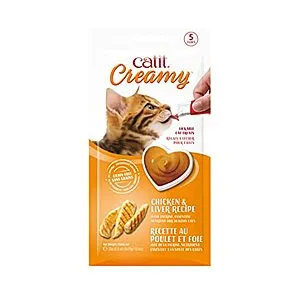 Catit 0.5oz Chicken & Liver Creamy Lickable Cat Treat