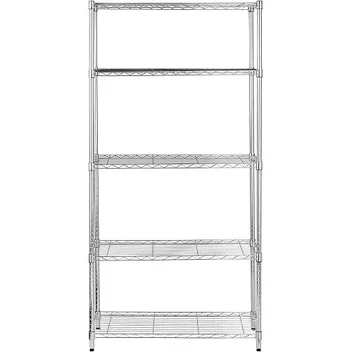 36"x14"x72" 5-Shelf Adjustable Heavy Duty Steel Wire (Silver)