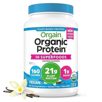 Organic Vegan Vanilla Protein + 50 Superfoods Powder (2.02lb)