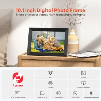 Bigasuo Frameo 10.1" 1280x800 Touch 32GB Smart Digital Picture Frame