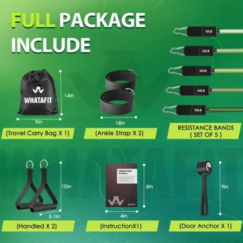 WHATAFIT Resistance Bands! Perfect for Home Workouts & Strength Training—, Now !
