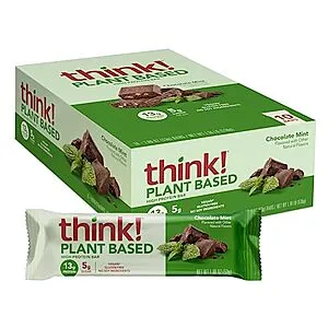 think! Vegan/Plant Based High Protein Bars (10-Count)