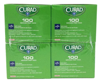 CURAD Alcohol Prep Pads ( Boxes) | 400 Pieces of Medium Isopropyl Alcohol Wipes Individually Wrapped | First Aid Alcohol Swabs for Cuts & Scrapes | Medical Alcoh