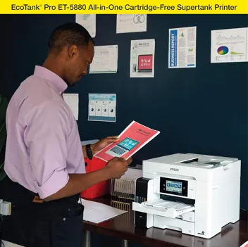 PREIMUM CONDITION - Epson EcoTank Pro ET-5850 Wireless Color All-in-One Supertank Printer