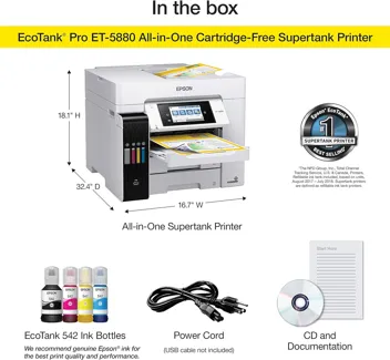 PREIMUM CONDITION - Epson EcoTank Pro ET-5850 Wireless Color All-in-One Supertank Printer