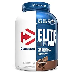 Elite 100% Whey Protein Powder (Rich Chocolate, 5lbs)