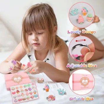 Nicmore Adjustable Rings Gift for Girl 24PCS