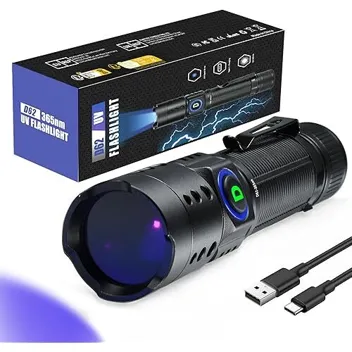 Darkdawn 365nm USB-C Rechargeable Mini UV Flashlight