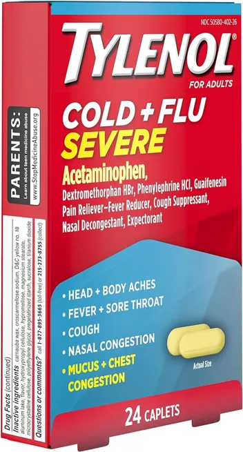 Cold + Flu Severe Medicine Caplets (24ct)