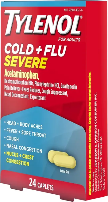 Cold + Flu Severe Medicine Caplets (24ct)