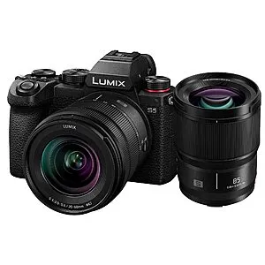 Lumix S5 Full Frame Mirrorless Camera w/ Lumix S 20-60mm F3.5-5.6 & 85mm F1.8 Lens