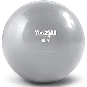 10-lbs 8" Toning Exercise Ball for Yoga/Fitness (Gray)