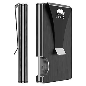 Furid Slim RFID Wallet w/ Money Clip (Black)