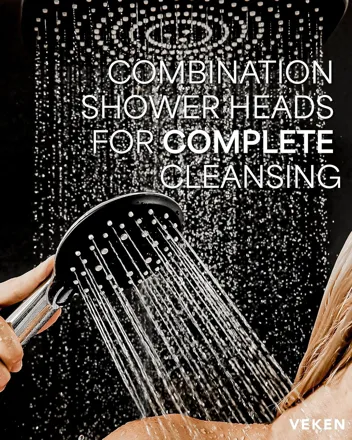 11.8" Rectangle 6-Mode High Pressure Rain Shower Head with Handheld Spary Combo