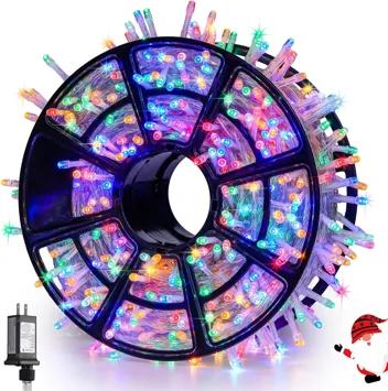 JMEXSUSS 168FT 600 LED Christmas Lights Outdoor Waterproof 8 Modes Indoor Christmas String Lights Warm White Christmas Tree Lights Plug in for Room Bedroom Wedding Party Holiday Decorations