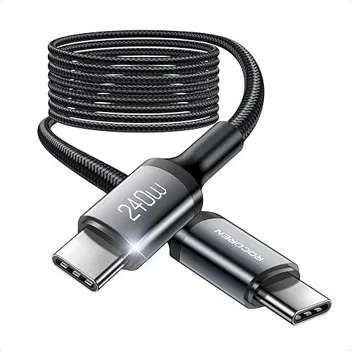 10ft 240W PD3.1/QC5.0 USB-C to USB-C Cable