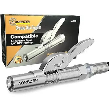 Aorrzer 12,000PSI Grease Gun Needle Tip & Coupler Set (1/8" NPT Thread)