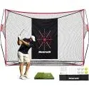 10ft x 7ft Heavy Duty Golf Practice Net with Golf Mat, 8x Tees & 6x Balls