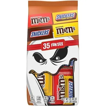 Trick or Treat Wrapped Milk Chocolate Bars Variety Pack (35-Count)