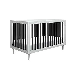 Rowan Valley Flint 3-in-1 Crib (White/Black)