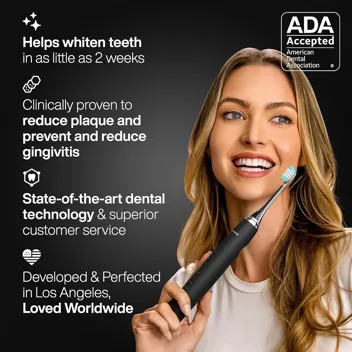 Aquasonic Black Series Ultra Whitening Toothbrush – ADA Accepted Power Toothbrush