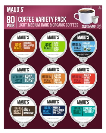 Maud's Original Flavored Keurig K-Cup Coffee Pods Variety Pack (80-Count)