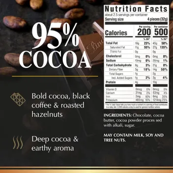 EXCELLENCE 85% Cocoa Dark Chocolate Bar