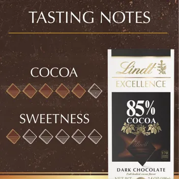 EXCELLENCE 85% Cocoa Dark Chocolate Bar