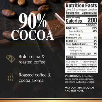 EXCELLENCE 85% Cocoa Dark Chocolate Bar