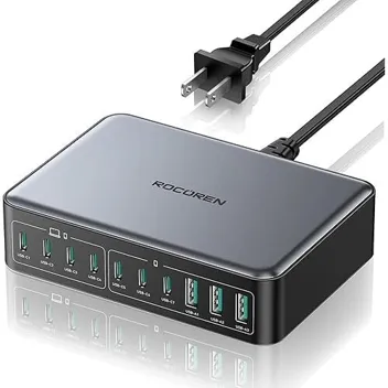 480W 10-Port USB GaN Charging Station