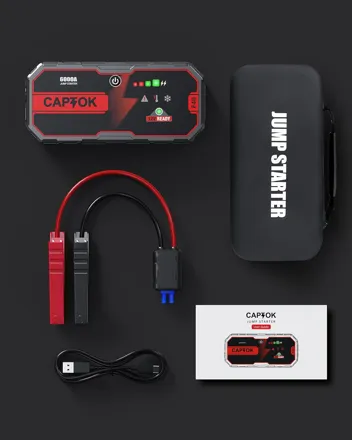 Captok 6000A 12V Car Jump Starter (Up to 13L Gas, 13L Diesel)