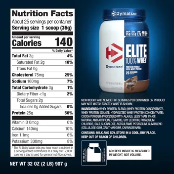 Elite 5lbs 100% Whey Protein Powder (Vanilla)