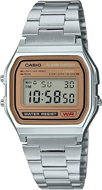 A158WA Series Unisex Vintage WR 100 SEC Digital Watch