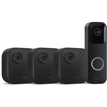 Blink Video Doorbell + 3 Outdoor 4 Smart Security Cameras