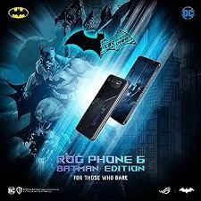 ROG Phone 6 Batman Edition Cell Phone, 6.78” FHD+ 2448x1080 165Hz, 6000mAh, 50MP/13MP/5MP Camera, 12MP Front, 12GB RAM, 256GB, 5G LTE Unlock