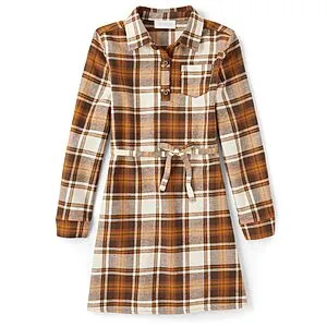 The Children's Place ' Long Sleeve Plaid Fall Fashion Dress